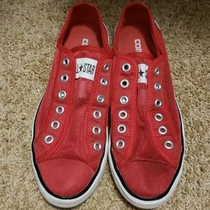 Red converse breathable lightweight